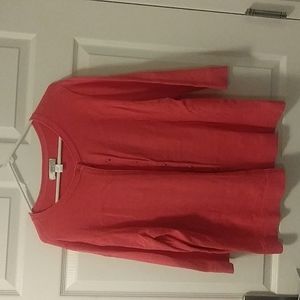 CJ Banks Pink Button down sweater